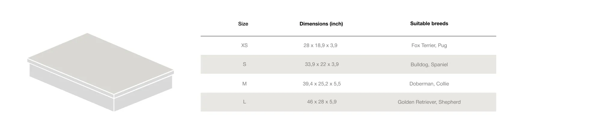 Plush Pad Dog Bed Size Chart Desktop Plush Pad Dog Bed Size Chart Desktop