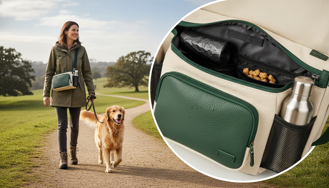 Stylish Waterproof Dog Walking Bag Red Rover King Wuff