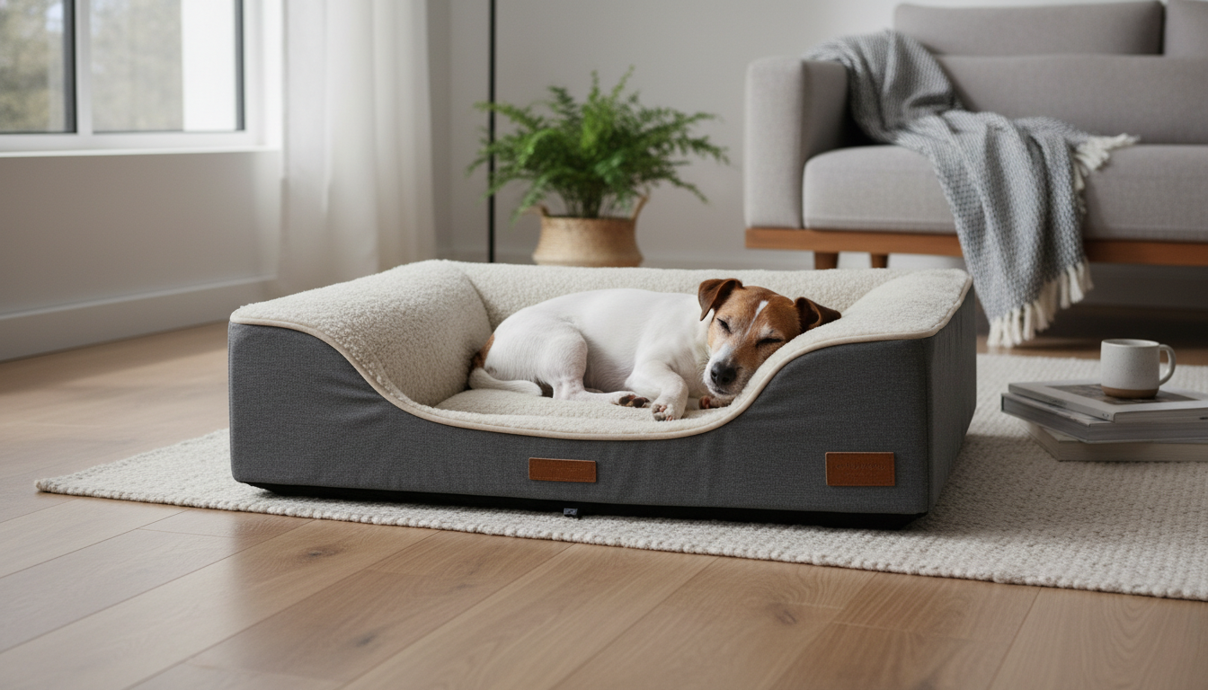 Comfortable orthopedic dog bed for small and medium breeds by King Wuff