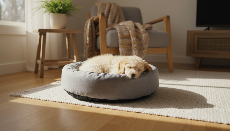 Round Dog Bed “Paw Pillow” King Wuff