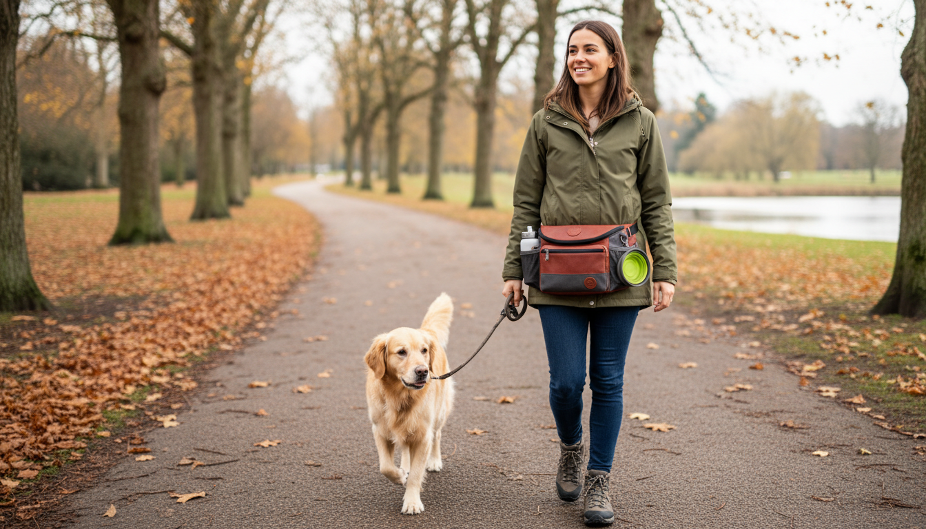 Stylish Waterproof Dog Walking Bag Red Rover King Wuff