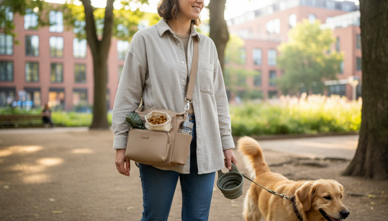 Dog Walking Bag “Beige Rover” King Wuff