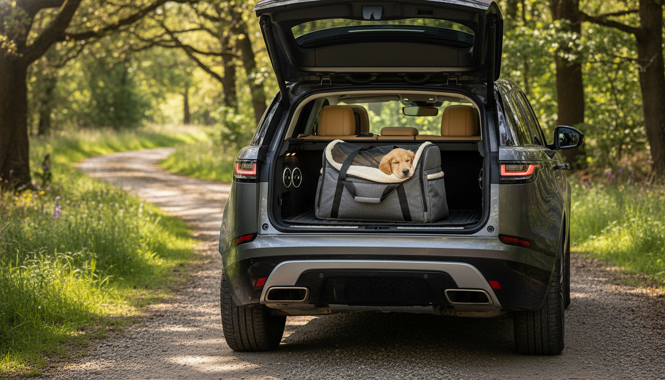 Stylish and Comfortable Dog Transport Vehicle