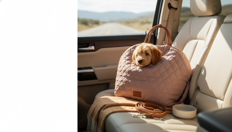Puff Puppy Dog Car Seat Carrier Bag: Safe, Cozy Travel