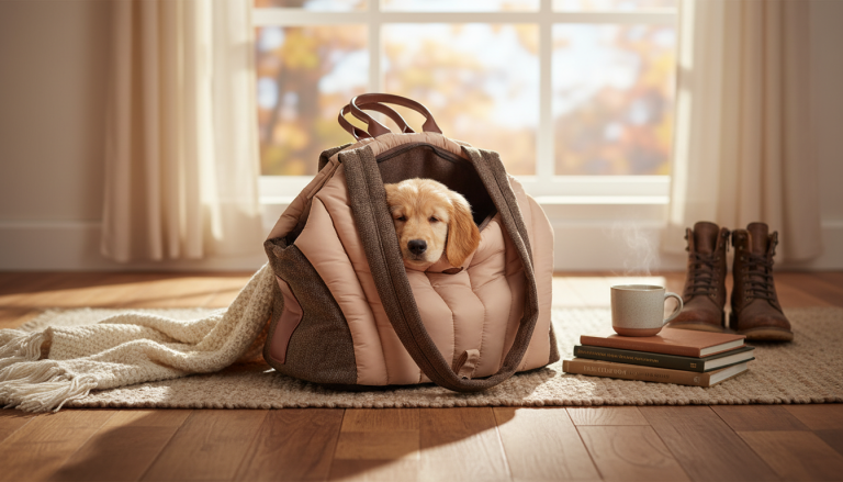 Dog Carrier Bag Seashell (Brown) – Safe, Cozy Travel