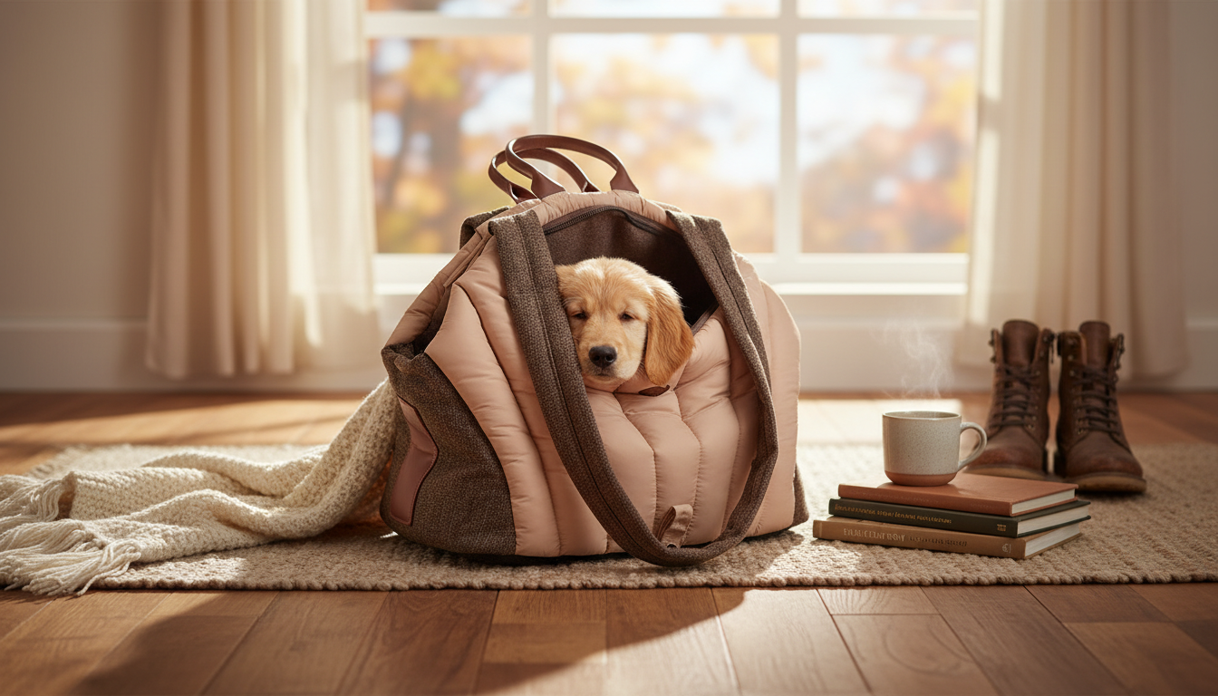 Dog Carrier Bag Seashell (Brown) – Safe, Cozy Travel