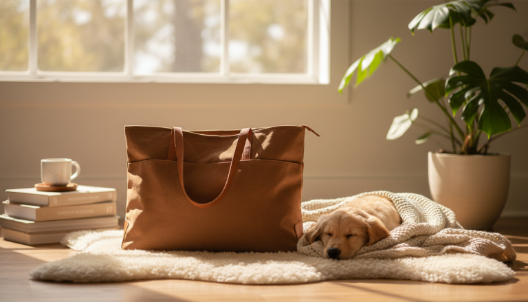 Dog Carrier Bag Tote’n’Go Canvas: Safe, Stylish Travel