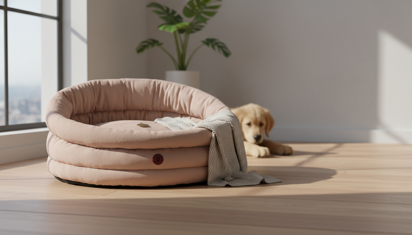 Round Dog Bed Cloud Cushion: Plush Memory Foam Nest