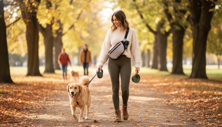 Gray Rover Dog Walking Bag: Hands-Free, Stylish Carry