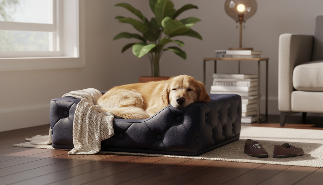 Midnight Nest Dog Bed: Cozy, Clean, Sleek Comfort