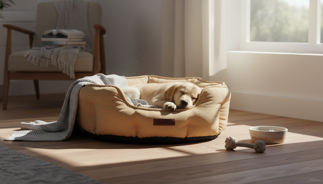 Paw Pillow Round Dog Bed: Cozy, Washable Nest