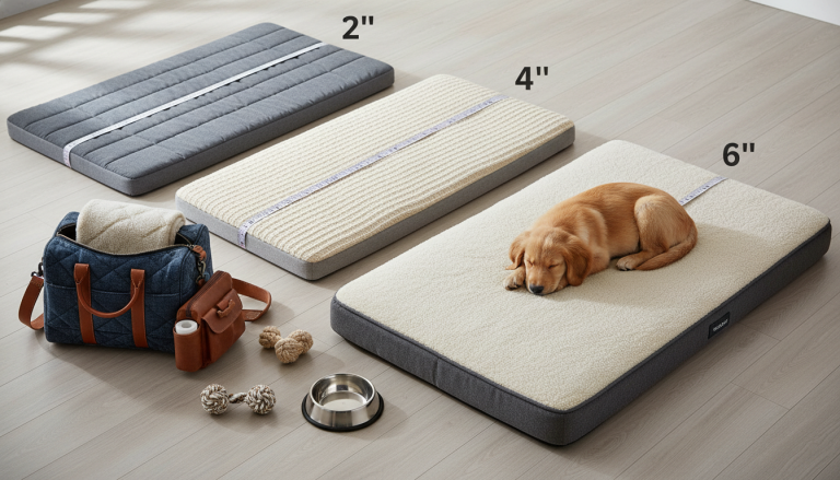 Dog Mattress Thickness Guide: 2–6 Inches by Size