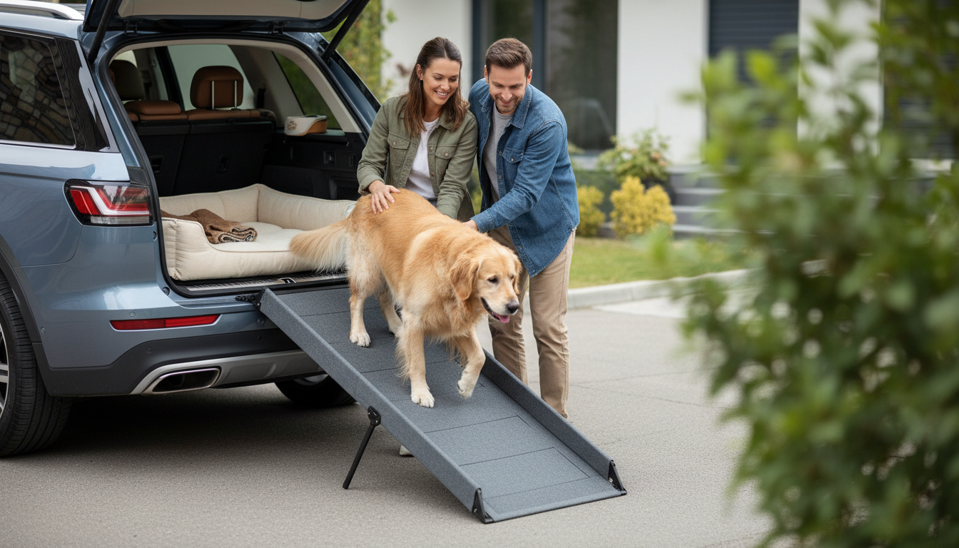 Safely Lift a Large Dog Into a Car (No Strain)