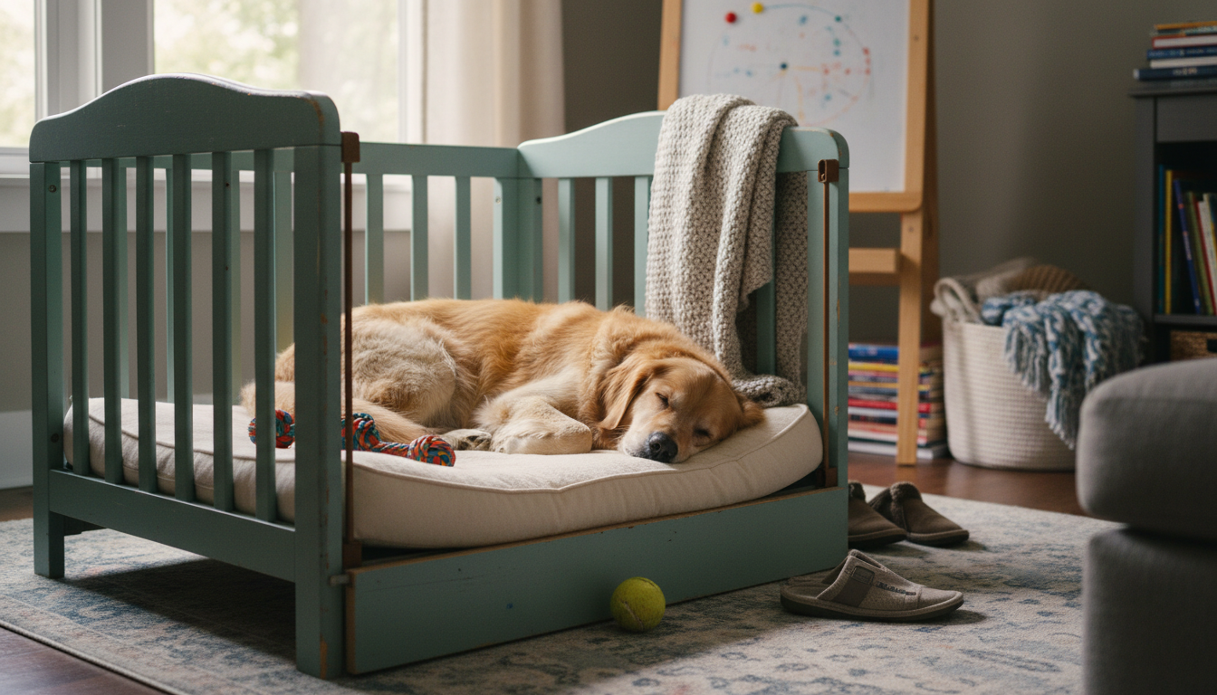 Turn an Old Crib Into a Cozy Dog Bed (Safe DIY)