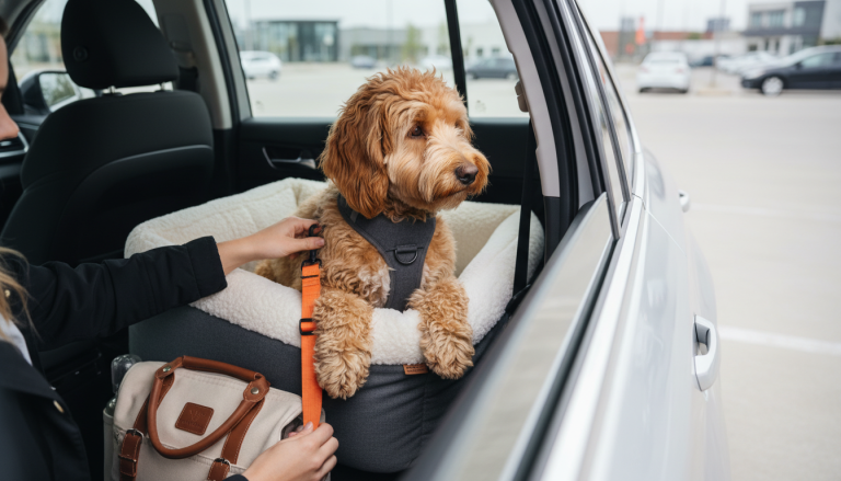 Car Travel Safety for Medium Dogs: Harness, Seat & Stops
