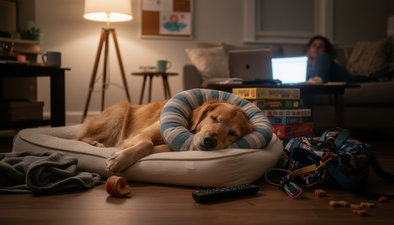 Dog Donut Collar at Night: Safe Sleep or Remove It?