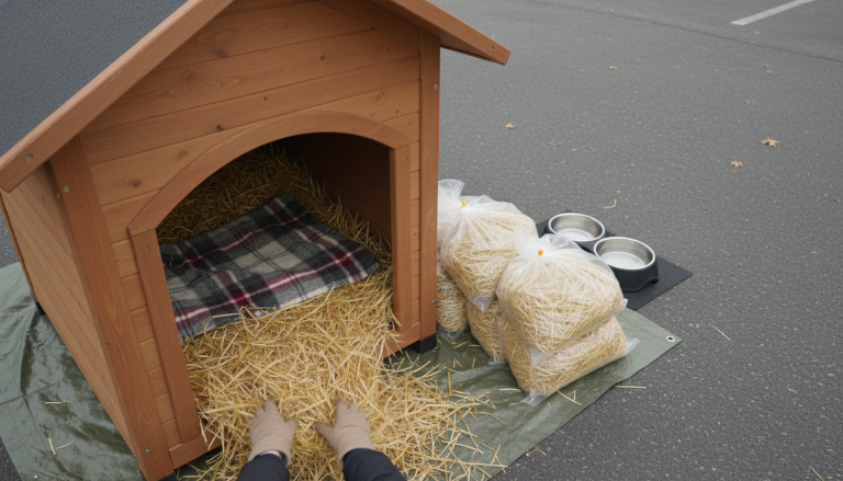 Best Winter Bedding for Outdoor Dogs: Straw & Setup Tips