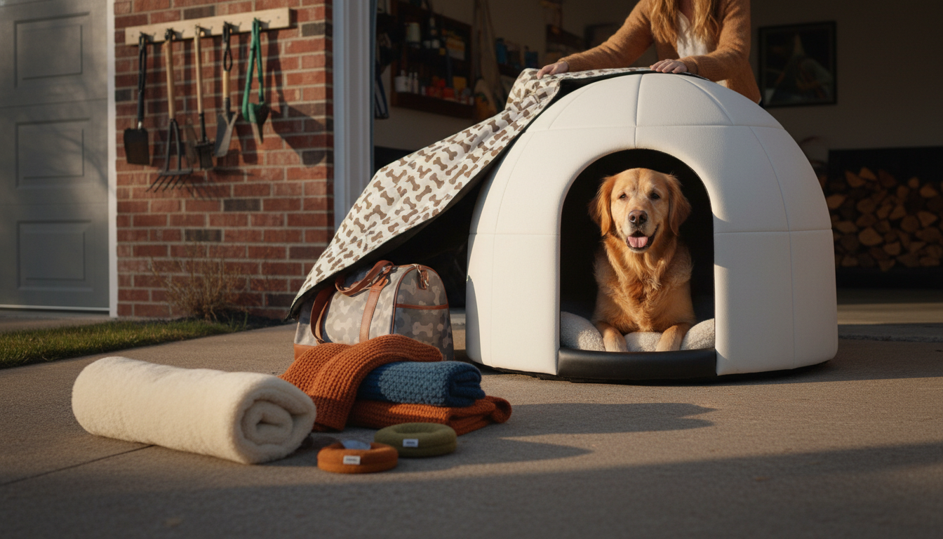 Warm Up an Outdoor Igloo Doghouse: Safe Stuff to Add