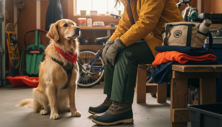 Winter Dog Walk Outfit: Layers, Boots & Visibility