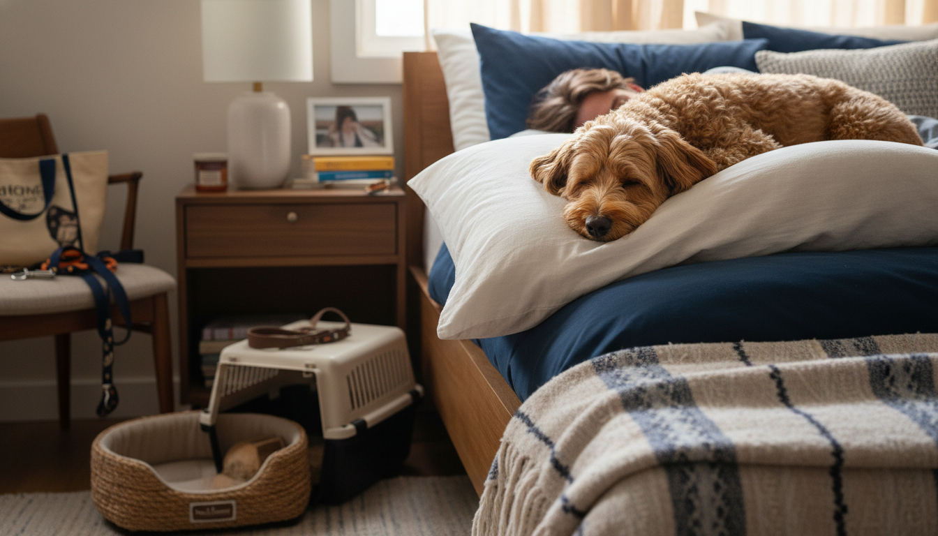 Dog Sleeping on Pillows Above Your Head: What It Means